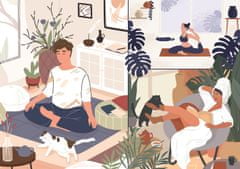 Trefl UFT Yoga, Cats & Coffee puzzle: Nyugalom 1000 darab