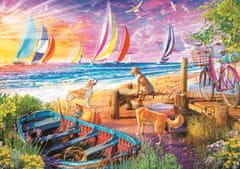 Trefl UFT Vacay Time Puzzle: View of Sailboats 1000 db