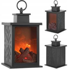 MG Lantern Fireplace LED lampáš, fekete