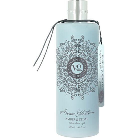 Vivian Gray Tusfürdő Aroma Selection Amber & Cedar (Bath & Shower Gel) 500 ml