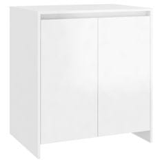 Greatstore magasfényű fehér forgácslap tálalószekrény 70 x 40 x 73,5 cm