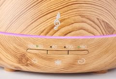 BigBean AROMASOUND LILYWOOD diffúzor / aroma párásító vezeték nélküli Bluetooth hangszóróval és fényhatással