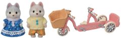 Sylvanian Families Tandem kerékpár a Husky testvéreknek