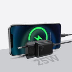 Joyroom Mini Fast Charger hálózati töltő adapter USB-C 25W 3A, fekete