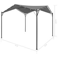 Vidaxl antracitszürke pavilon 4 x 4 m 44767