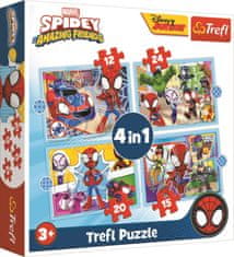 Trefl Puzzle Spidey és csodálatos barátai 4 az 1-ben (12,15,20,24 darab)