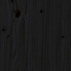 shumee fekete tömör fenyőfa kutyaágy 65,5x43x70 cm