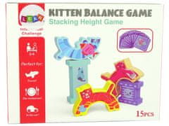 Lean-toys Fából készült kirakós játékok Puzzle játék Balance Cats