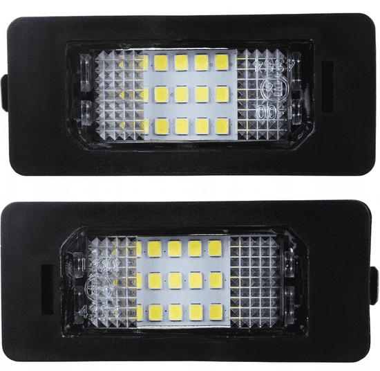 CO2 2 db LED-es rendszámtábla készlet, AutoTune, BMW E82 sorozat 1, E88 sorozat 1, E90 sorozat 3, E91 sorozat 3, E92 sorozat 3, E93 sorozat 3, E39 sorozat 5, E60 sorozat 5, E61 sorozat 5, X5 E70 L0003