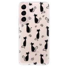 iSaprio Cat pattern 05 - black szilikon tok Samsung Galaxy S22+ 5G