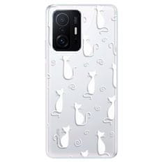 iSaprio Cat pattern 05 - white szilikon tok Xiaomi 11T / 11T Pro