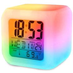 Verkgroup LCD LED RGB ébresztőóra és hőmérő