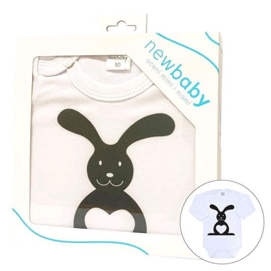 NEW BABY Baba hosszú ujjú bodysuit Animal Bunny - ajándékcsomag - 62 (3-6m)