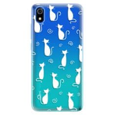 iSaprio Cat pattern 05 - white szilikon tok Xiaomi Redmi 7A