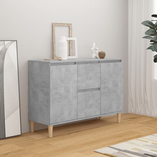 Greatstore 806107 Sideboard Concrete Grey 103,5x35x70 cm Chipboard