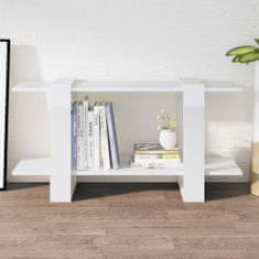 Greatstore fehér magasfényű szerelt fa könyvszekrény 100 x 30 x 51 cm