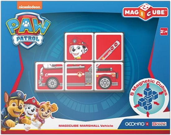 Geomag Magicube Paw Patrol mágneskockák – Marshall a tűzoltóautóban