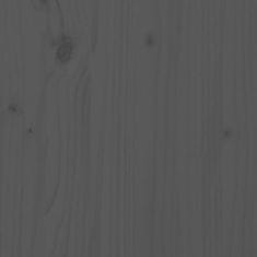 Greatstore szürke tömör fenyőfa monitorállvány 100x27x10 cm