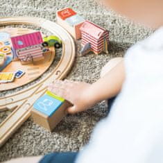 Bigjigs Rail fa vonatpálya tengerparti takarítás 70 db