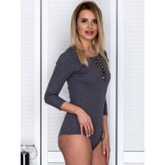 Factoryprice Női fűzős bodysuit LIPA szürke PL-BO-4296.03_259025 S