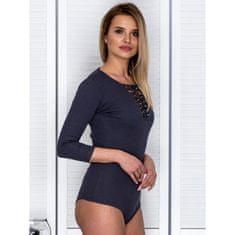 Factoryprice Női fűzős bodysuit LIPA sötétszürke PL-BO-4296.03_259023 S