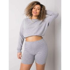 BASIC FEEL GOOD Női plus size pamut rövidnadrág ALESSIA szürke RV-SN-6322.08_362655 XL