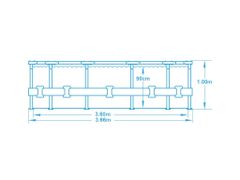 Bestway Steel Pro Max Rattan 3,66 x 1 m 56709 + Patrongyűrűs szűrő + Létra