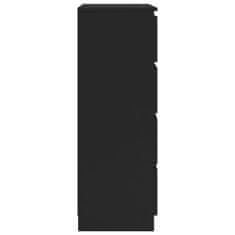 Greatstore fekete forgácslap tálalószekrény 60 x 35 x 98,5 cm