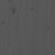 Greatstore szürke tömör fenyőfa monitorállvány 100x27x14 cm