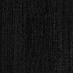 Greatstore fekete fenyőfa könyvszekrény térelválasztó 40 x 30 x 135,5 cm