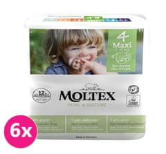 6x Pure&Nature eldobható pelenkák 4 Maxi (7-18 kg) 29 db - ECONOMY PACK