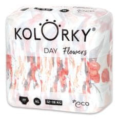 KOLORKY DAY eldobható öko pelenkák, virágok XL (12-16 kg) 17 db