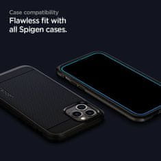 Spigen EDZETT ÜVEG SPIGEN GLASS FC IPHONE 12 PRO MAX FEKETE