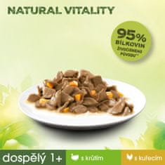 Perfect fit Natural Vitality Tasakok pulykával és csirkével felnőtt macskák számára 12× (6×50 g)