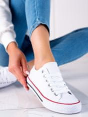 Amiatex Női tornacipő 89425 + Nőin zokni Gatta Calzino Strech, fehér, 38