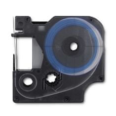 Qoltec  zsugorcső DYMO D1/DM1 nyomtatókhoz | 12mm*1.5m | Fehér | Fekete nyomtatás