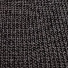 shumee fekete természetes szizálszőnyeg 80x300 cm