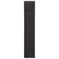 shumee fekete természetes szizálszőnyeg 66x350 cm