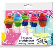 KIK KX5752 Születésnapi cupcake gyertyák 5 db