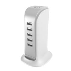 DUDAO A5EU töltő 5x USB 25W, fehér