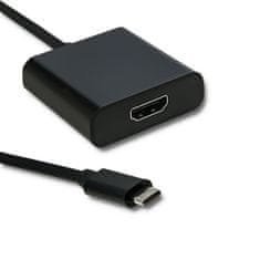 Qoltec USB Type C férfi / HDMI női adapter | 4K | 23cm