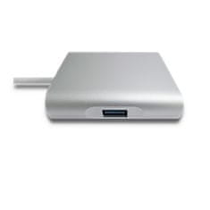 Qoltec Adapter USB 3.1 C-típusú hím | VGA csatlakozó + USB 3.0 A csatlakozó + RJ45 csatlakozó (1Gb/s) + PD