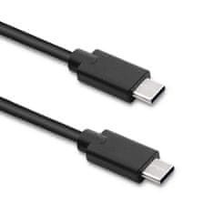 Qoltec USB 2.0 C típusú férfi kábel | USB 2.0 C típusú férfi kábel | 1,4m | Fekete