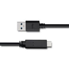 Qoltec USB 3.1 C típusú férfi kábel | USB 3.0 A férfi kábel | 1,8m | Fekete