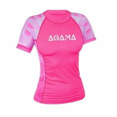 AGAMA Női lycra póló PINK LADY, rövid ujjú rózsaszín XL - 44