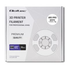 Qoltec Professional 3D nyomtatószál | ABS PRO | 1,75 mm | 1 kg | Hideg fehér