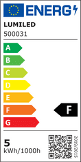 LUMILED 10x LED izzó GU10 5W = 35W 470lm 6500K Hideg fehér 120°