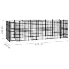 shumee acél kültéri kutyakennel 12,9 m²