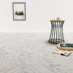 Greatstore fehér márvány öntapadó PVC padló burkolólap 5,11 m²