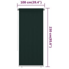 Greatstore sötétzöld kültéri HDPE roló 100 x 230 cm